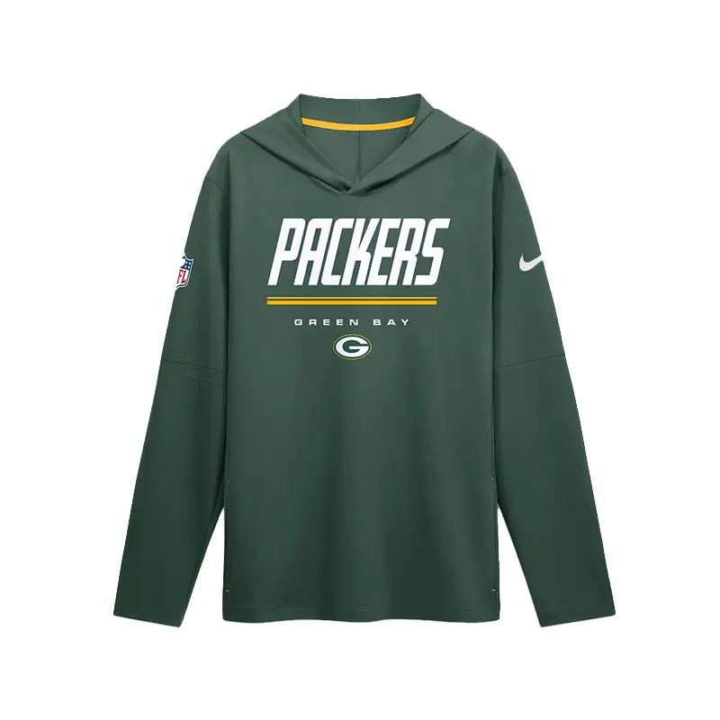 Green Bay Packers 2026 Sideline Long Sleeve Hooded T-Shirt