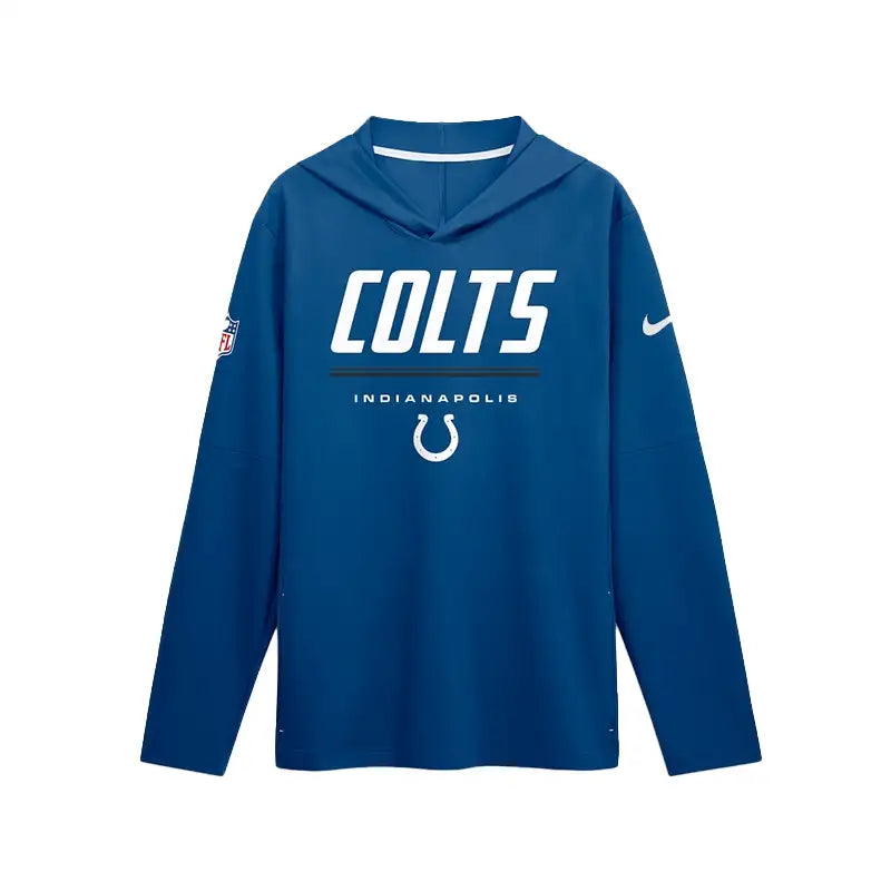 Indianapolis Colts 2026 Sideline Long Sleeve Hooded T-Shirt