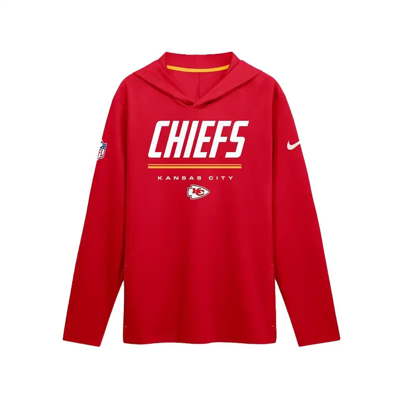 Kansas City Chiefs 2026 Sideline Long Sleeve Hooded T-Shirt