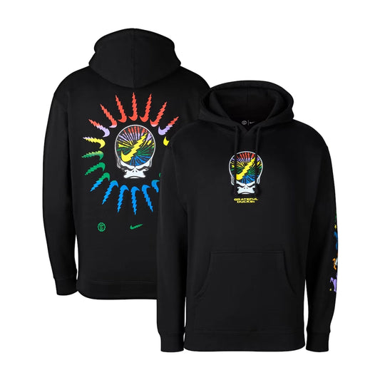 Oregon Ducks Grateful Ducks Rainbow Spiral Hoodie