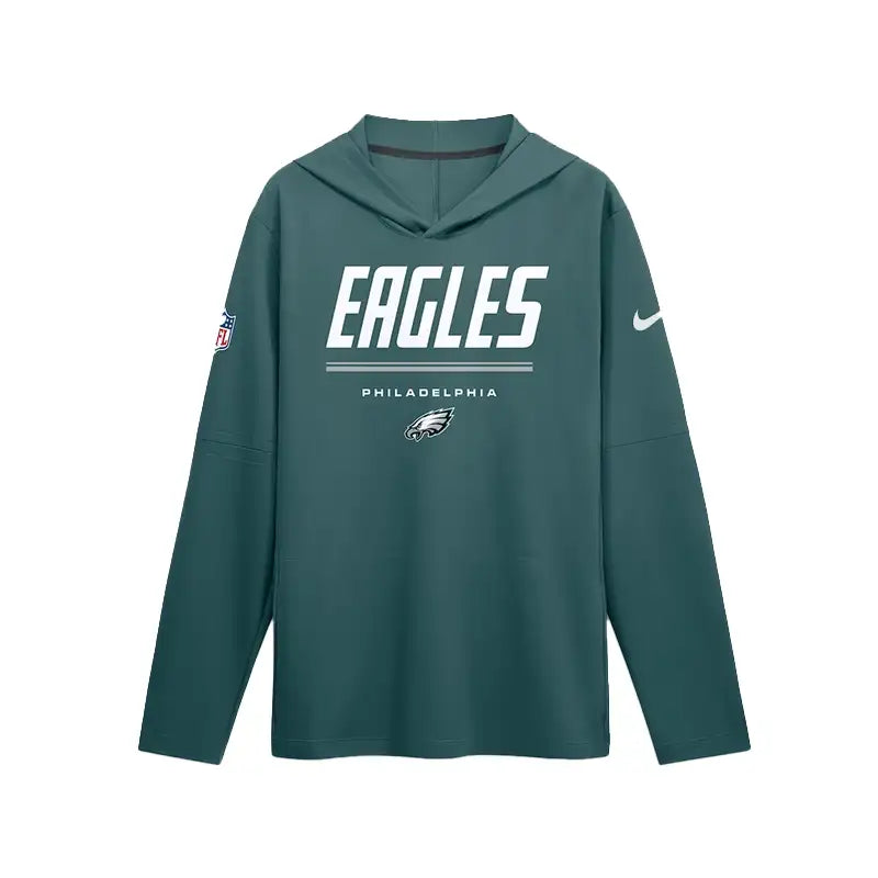 Philadelphia Eagles 2026 Sideline Long Sleeve Hooded T-Shirt