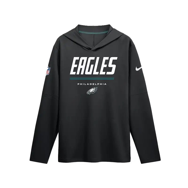 Philadelphia Eagles 2026 Sideline Long Sleeve Hooded T-Shirt