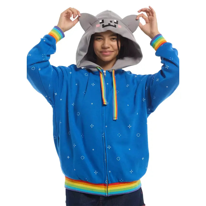 Nyan Cat Plush Ears Girls Hoodie
