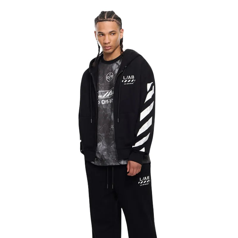 L/AB Core Diagonal Zip Hoodie