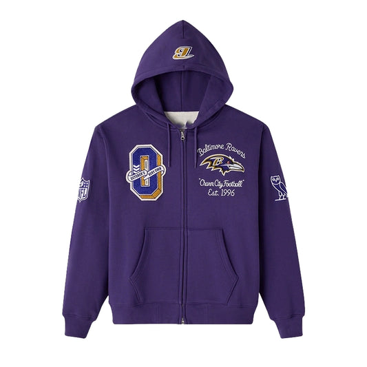 OVO 2025 Baltimore Ravens Waffle Lined Hoodie