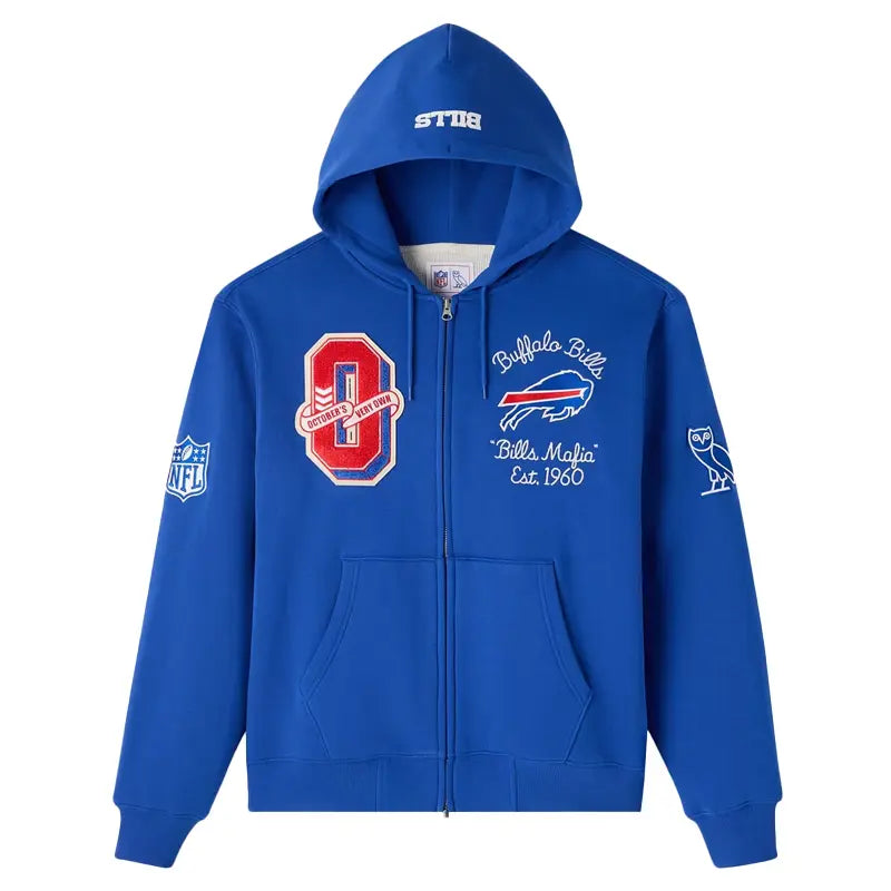 OVO x NFL Royal Buffalo Bills Full-Zip Hoodie