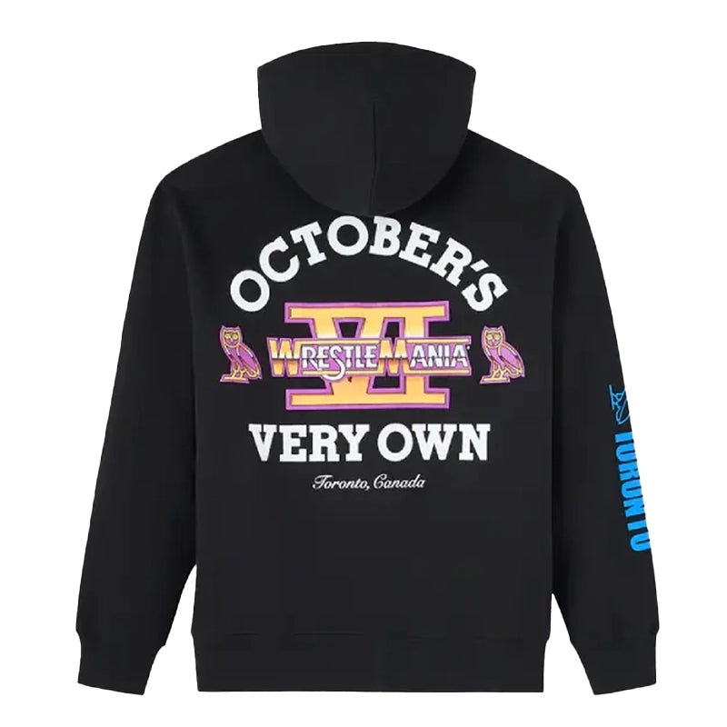 OVO x WWE Wrestlemania VI Full-Zip Black Hoodie