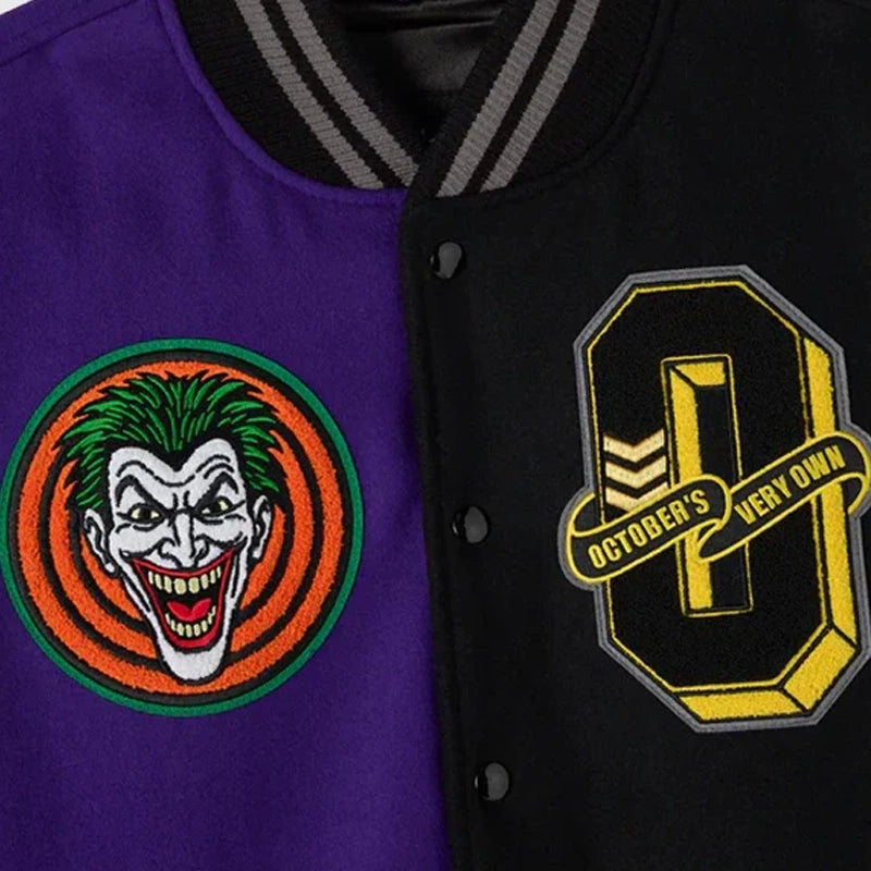 OVO Batman x The Joker Split Varsity Jacket