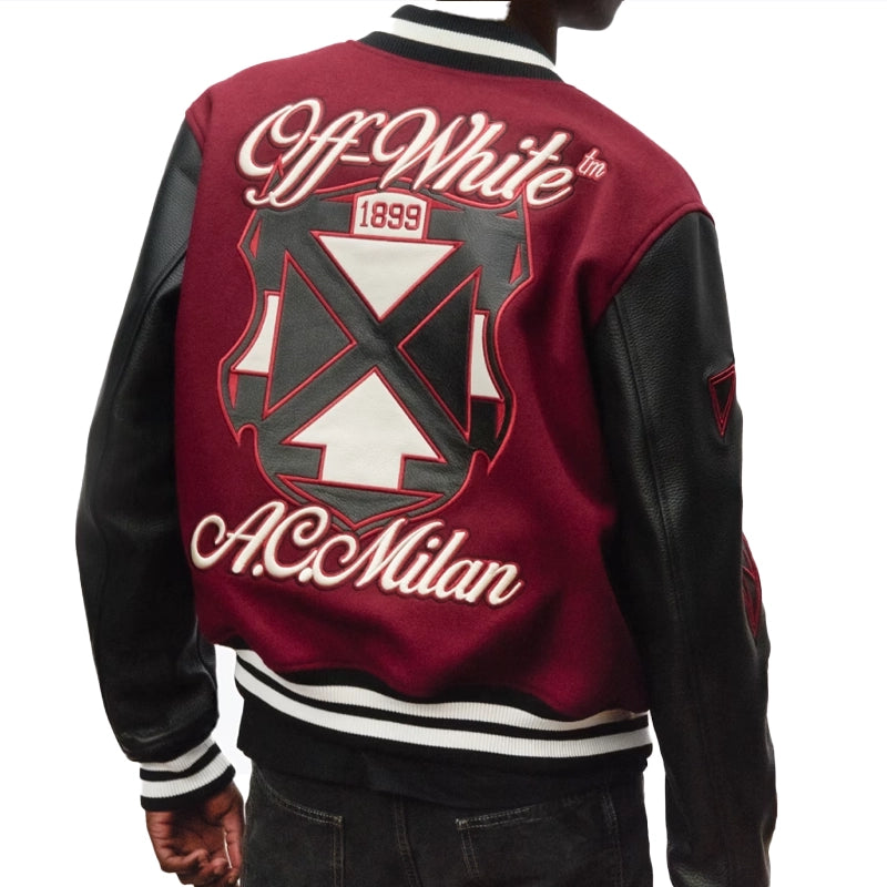 Off White Ac Milan Varsity 2026 Jacket