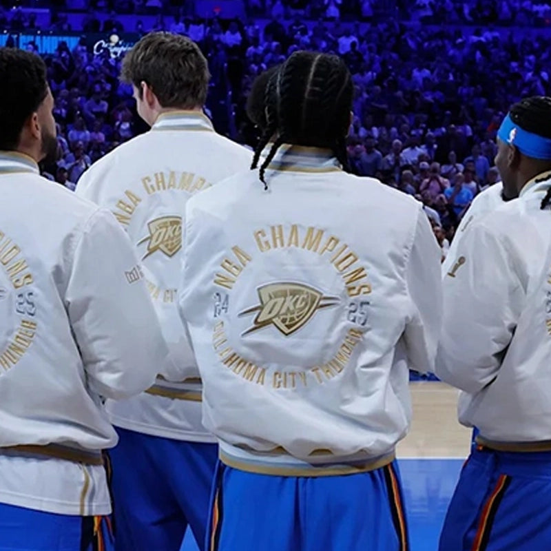 Oklahoma City Thunder 2025 Finals Champions Banner Raising Ceremony Jacket