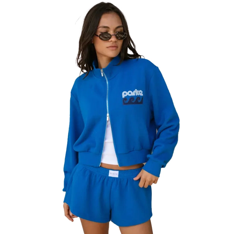 Parke Summerland Zip Up Mockneck