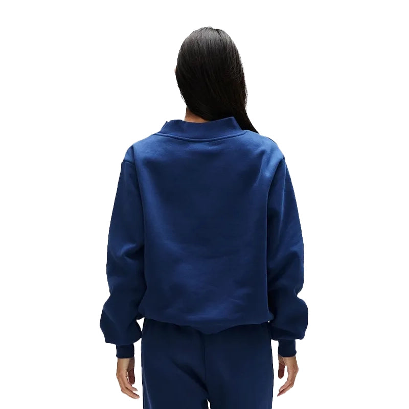 Parke Vintage Denim Varsity Mockneck Sweatshirt