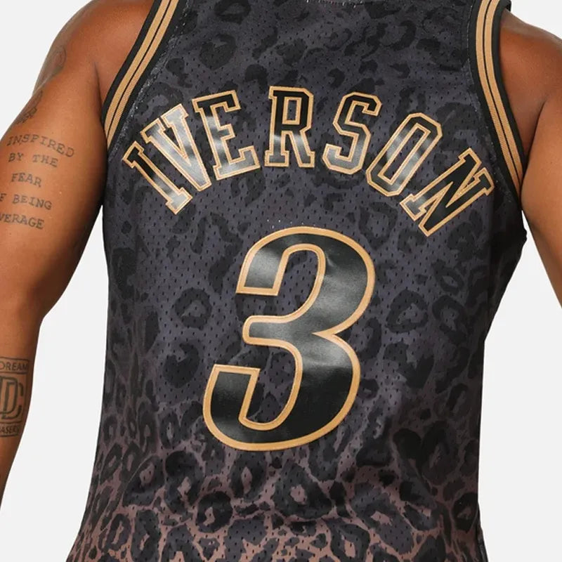 Philadelphia 76ers Allen Iverson Leopard Swing Jersey