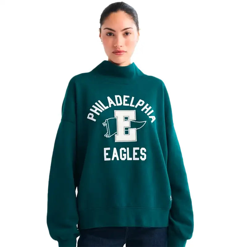 Abercrombie Eagles Mock Neck Sweatshirt