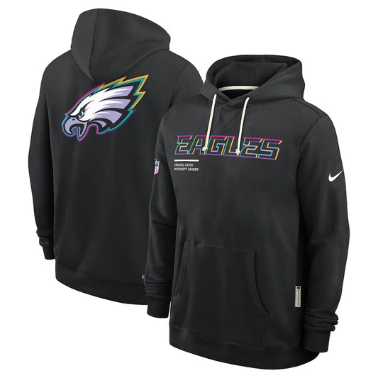 Philadelphia Eagles 2025 Crucial Catch Sideline Standard Hoodie