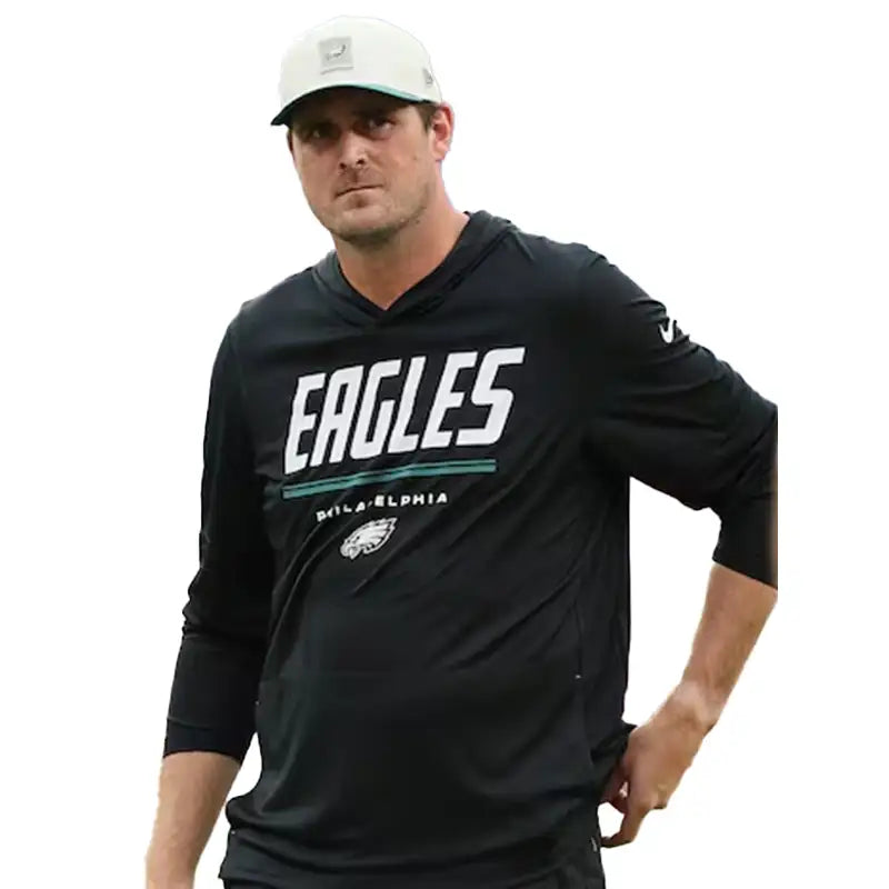Sean Mannion Preseason 2026 Eagles Long Sleeve Hooded T-Shirt