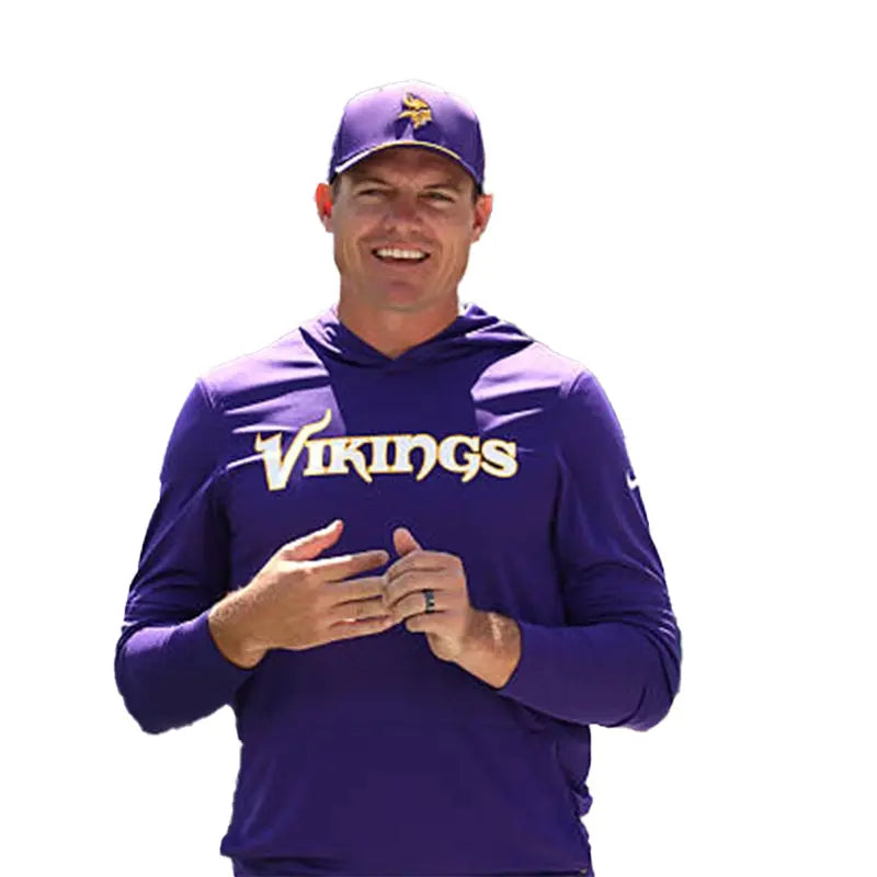 Preseason 2026 Kevin O’Connell Vikings Long Sleeve Hooded T-Shirt