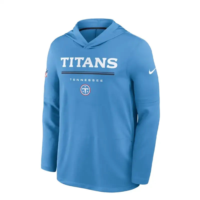 Preseason 2026 Tennessee Titans Sideline Long-Sleeve Hooded T-Shirt