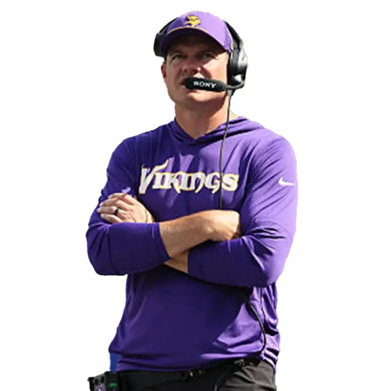 Preseason 2026 Kevin O’Connell Vikings Long Sleeve Hooded T-Shirt