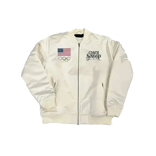 Team USA 2026 Snoop Dogg White Bomber Jacket