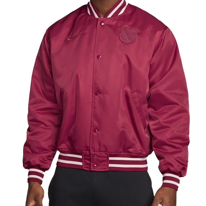 FC Barcelona Red Barca Varsity Jacket