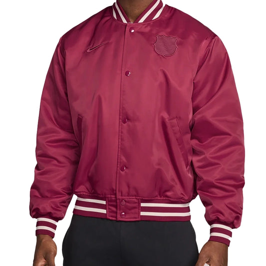 FC Barcelona Red Barca Varsity Jacket