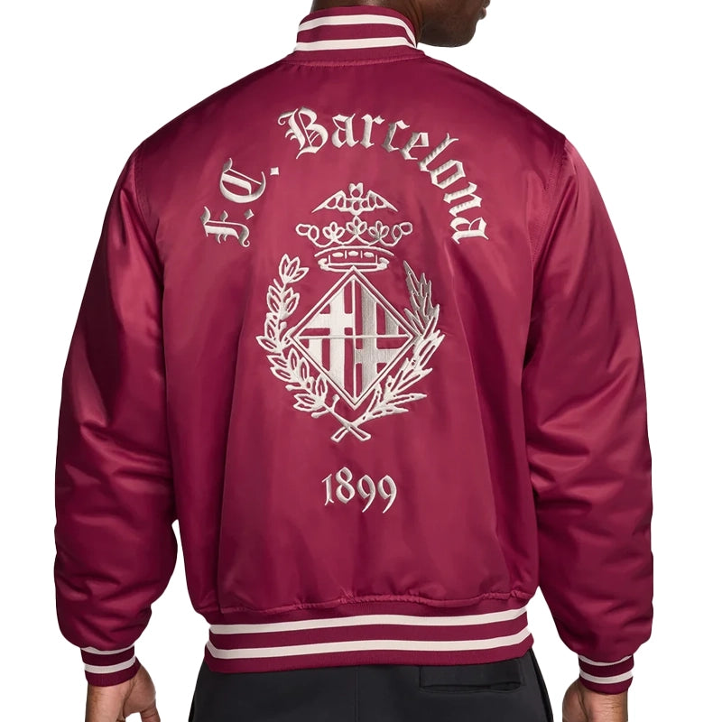 FC Barcelona Red Barca Varsity Jacket
