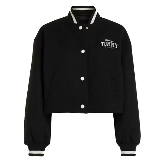 Tommy Hilfiger Padded Cropped Varsity Bomber Jacket