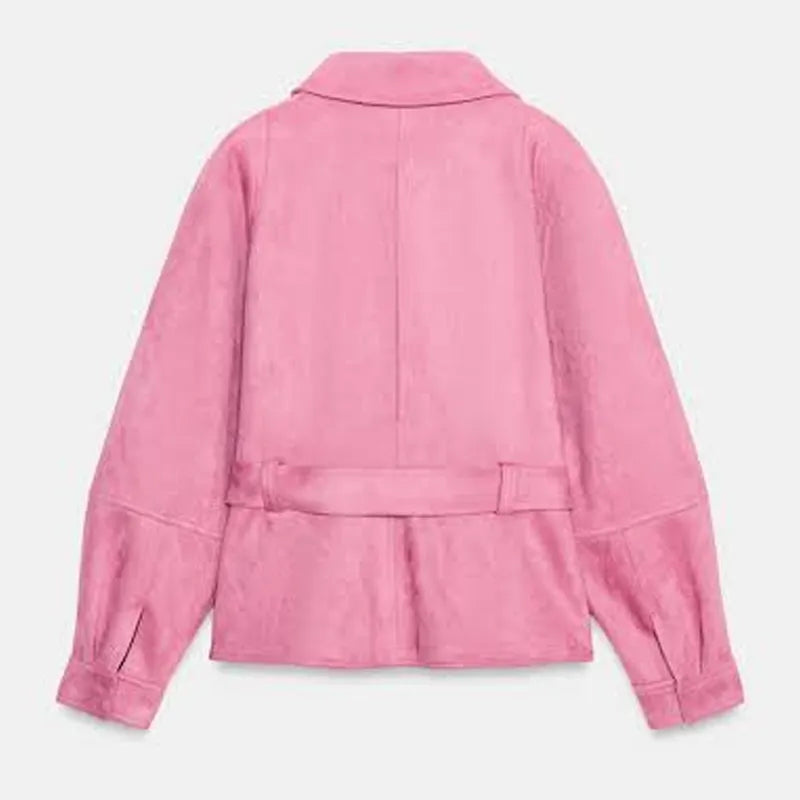 Zara Pink Suede Jacket