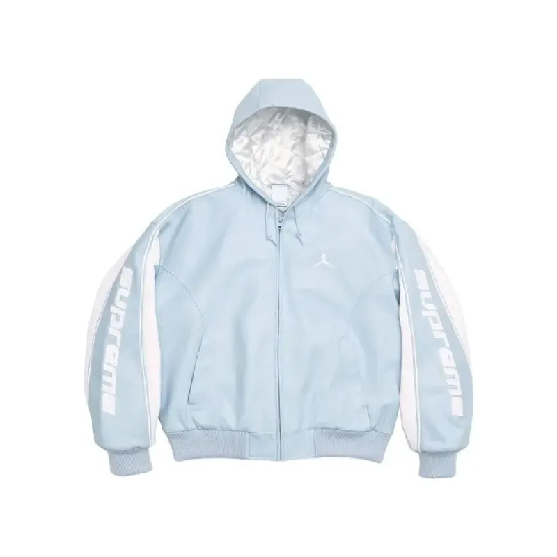 Supreme x Jordan Hooded Leather Jacket