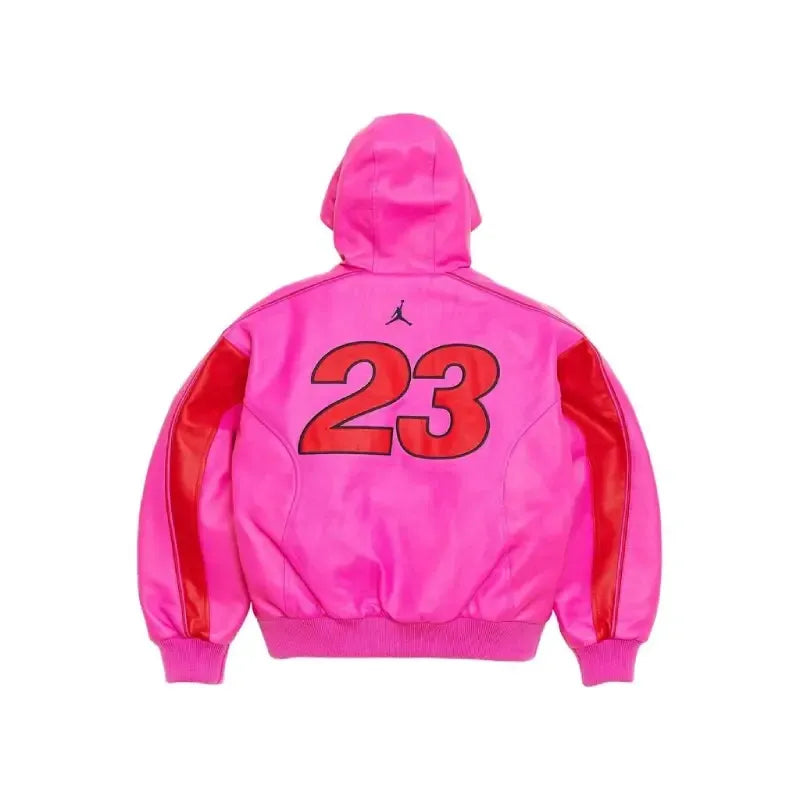 Supreme x Jordan Hooded Leather Jacket
