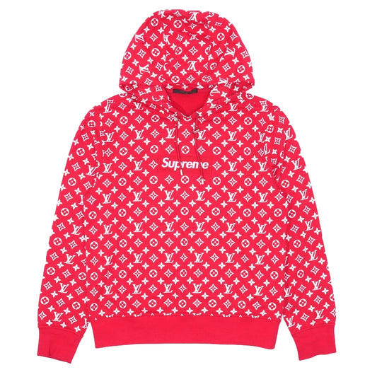 Red Lv Supreme Hoodie