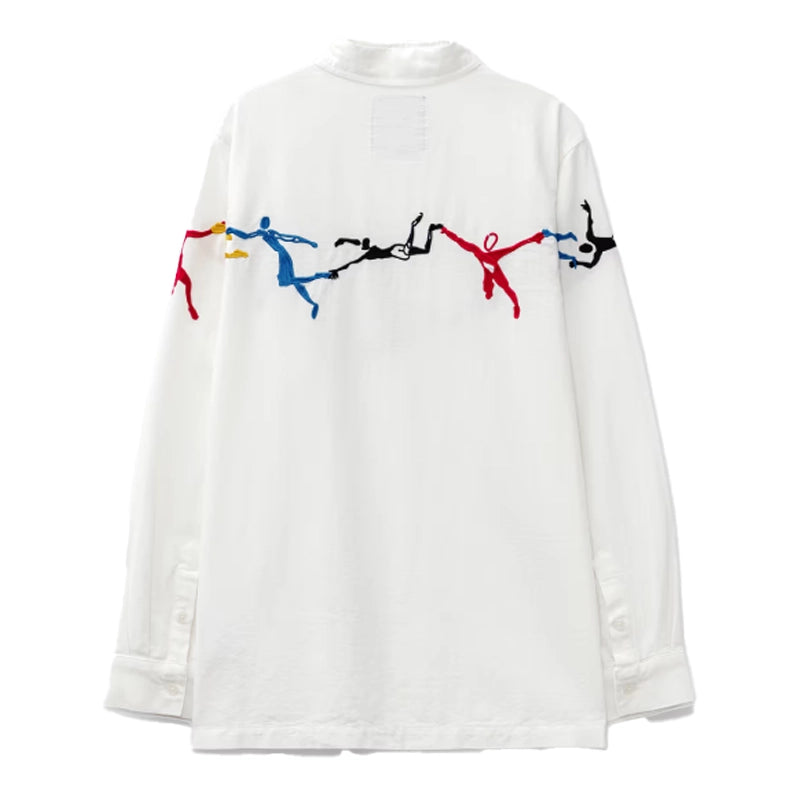Rupauls Drag Race S18 Jane White Figured Embroidered Shirt
