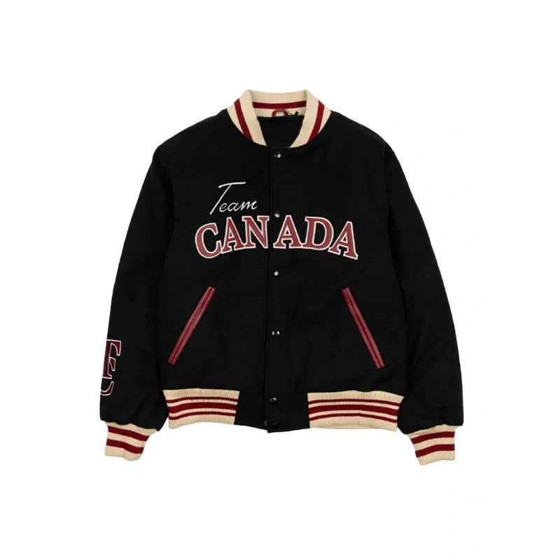 SCA x Hockey Canada Leaf & Legacy Varsity Bomber Jacket