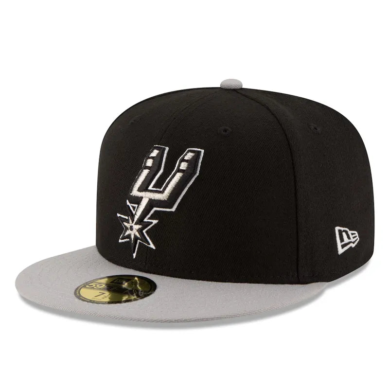 San Antonio Spurs New Era Black/Gray Official Team Hat