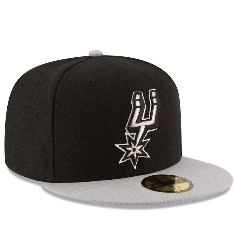 San Antonio Spurs New Era Black/Gray Official Team Hat