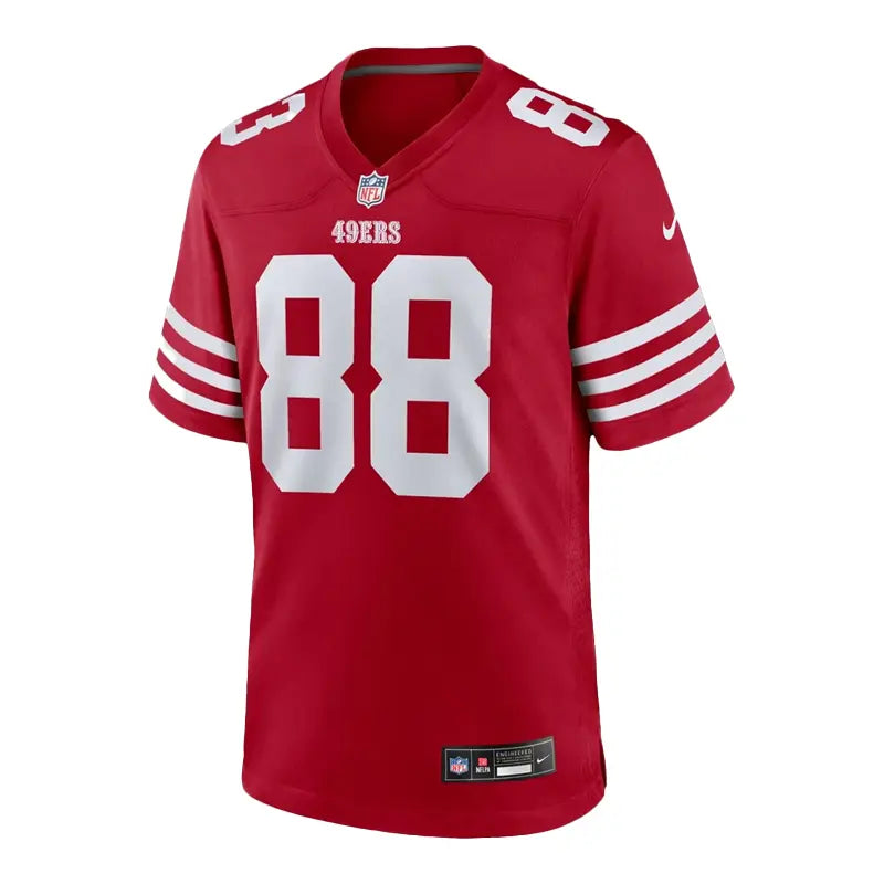 San Francisco 49ers 88 Jake Tonges Scarlet Jersey