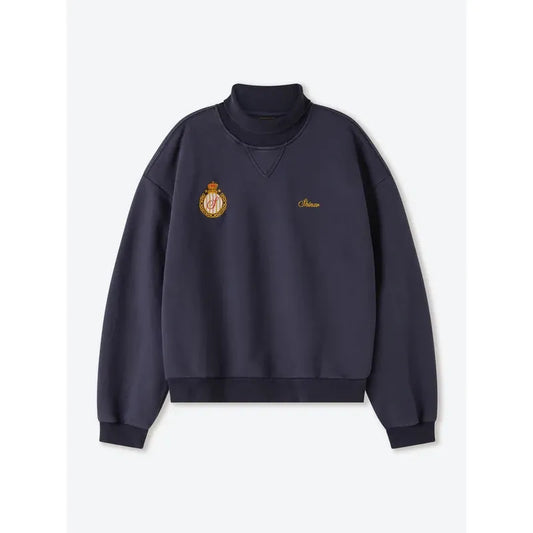 Shinzo Washed Lavender Jersey Turtleneck Sweater