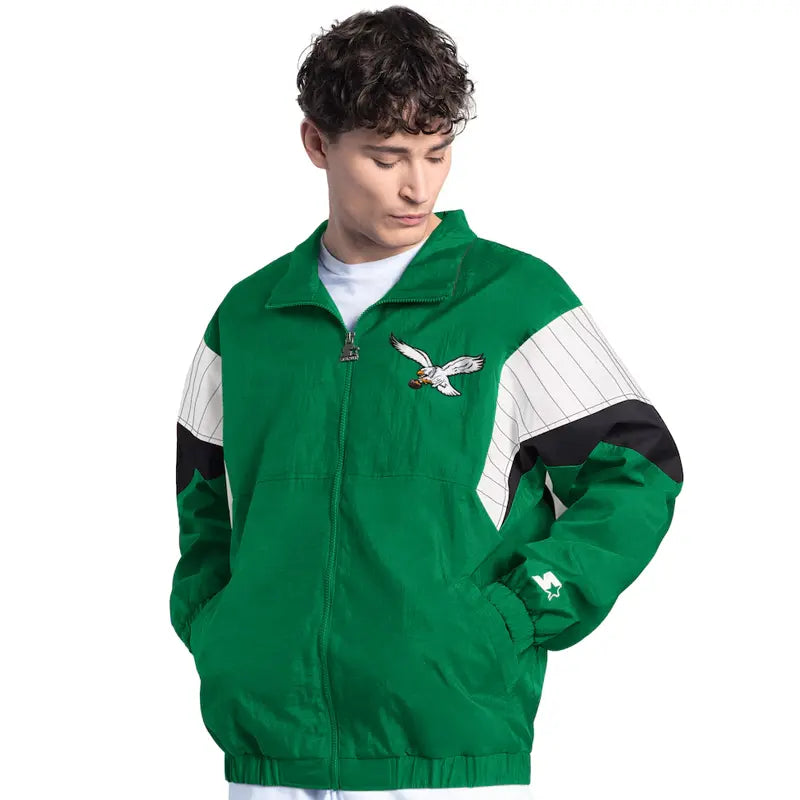 Men's Starter Kelly Green Philadelphia Eagles Full-Zip Jacket