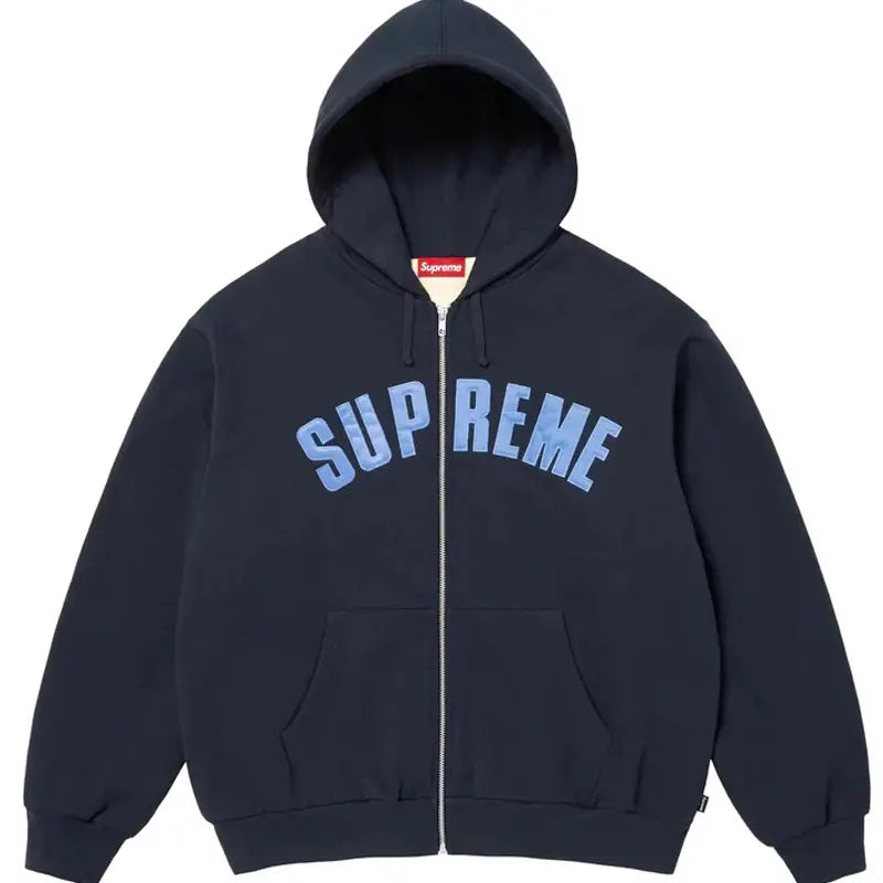 Supreme Arc Thermal Lined Zip Up Hooded Sweatshirt