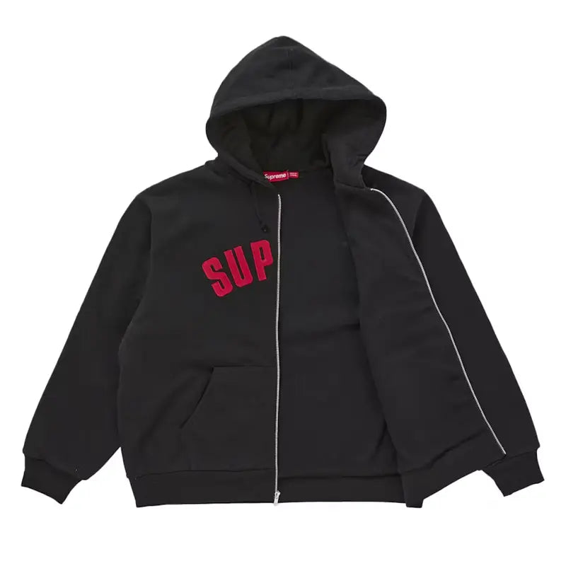 Supreme Arc Thermal Lined Zip Up Hooded Sweatshirt
