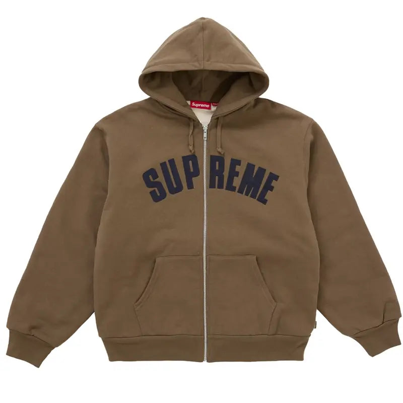 Supreme Arc Thermal Lined Zip Up Hooded Sweatshirt