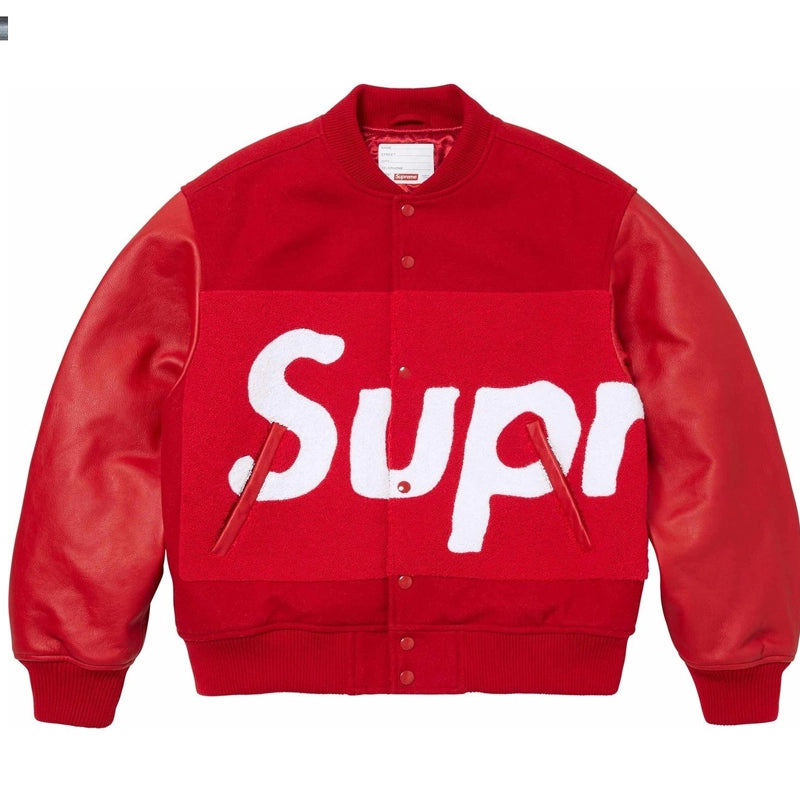 Supreme Big Logo Chenille Varsity Jacket