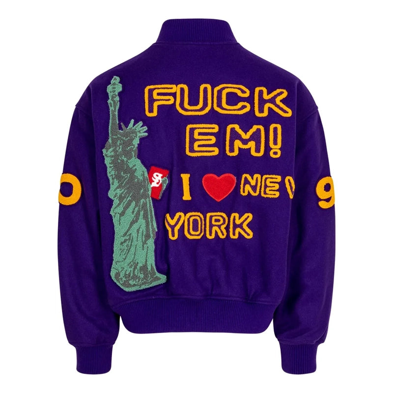 Supreme Tourist Purple Varsity Jacket