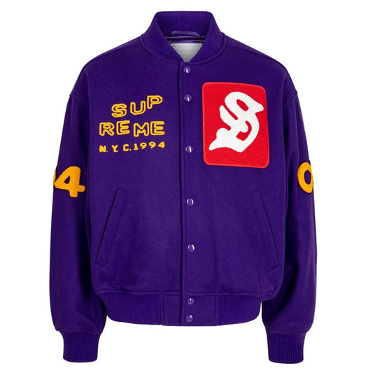 Supreme Tourist Purple Varsity Jacket