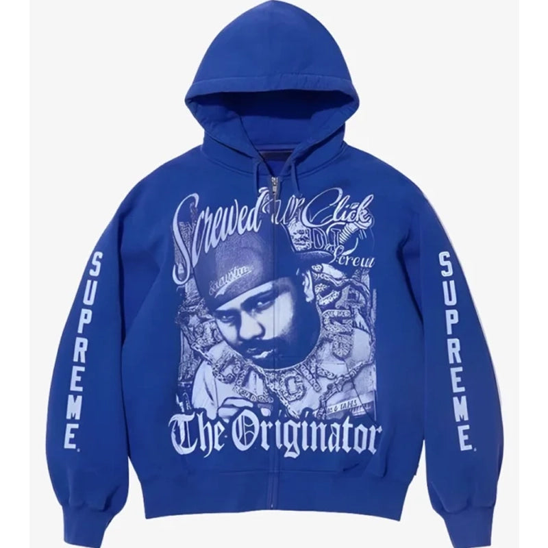 Supreme x DJ Screw SS26 Zip Up Hooded Sweatshirt