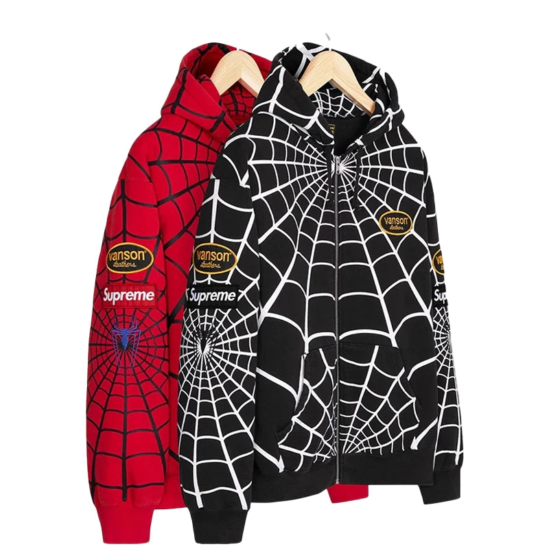 Vanson Leathers x Supreme Spiderman Hoodie