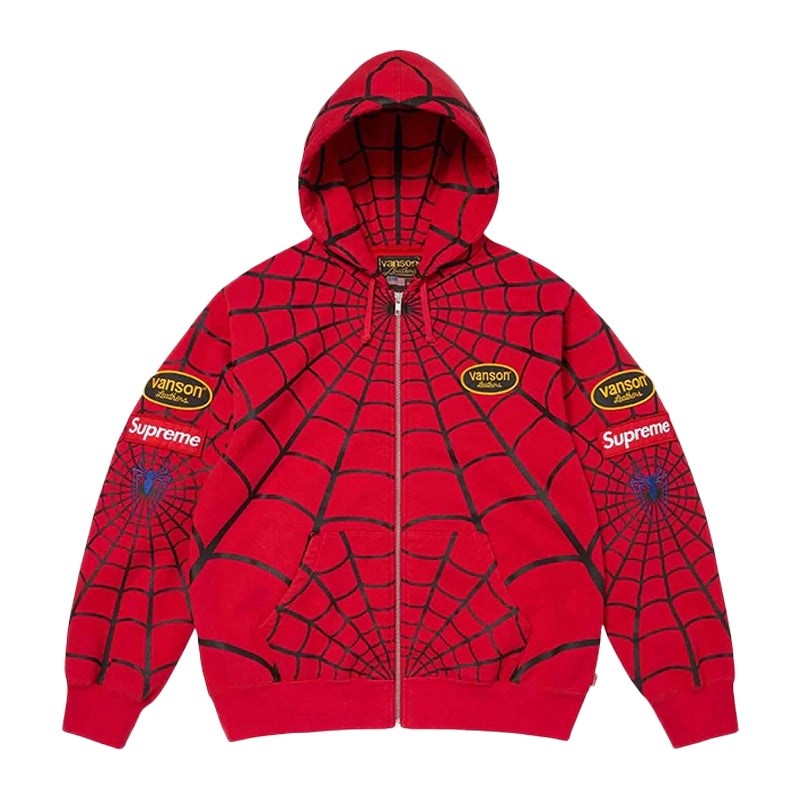Vanson Leathers x Supreme Spiderman Hoodie