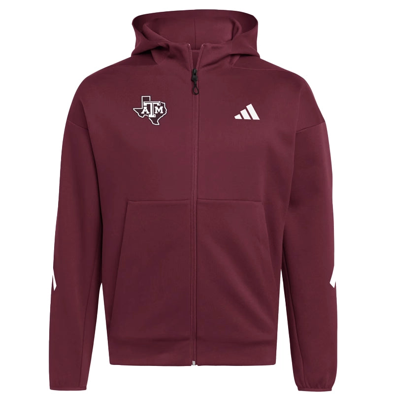 Texas A&M Aggies Full Zip Player Travel ZNE Hoodie