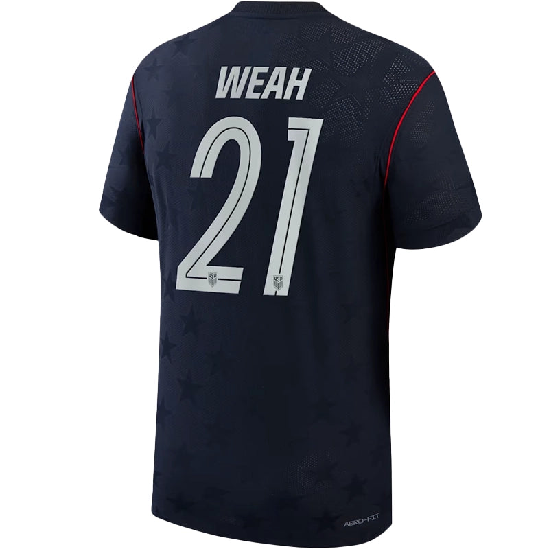 Timothy Weah USMNT Match Away Soccer Jersey